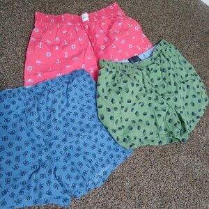 Banana republic Three-Pack Patterned Boxer Briefs - Coral, Blue, Green